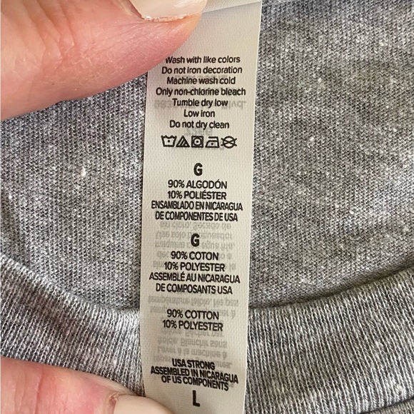 (NWOT) Baseball, Catcher, US Flag, Men’s T-shirt, Gray, Sz L - Picture 5 of 5